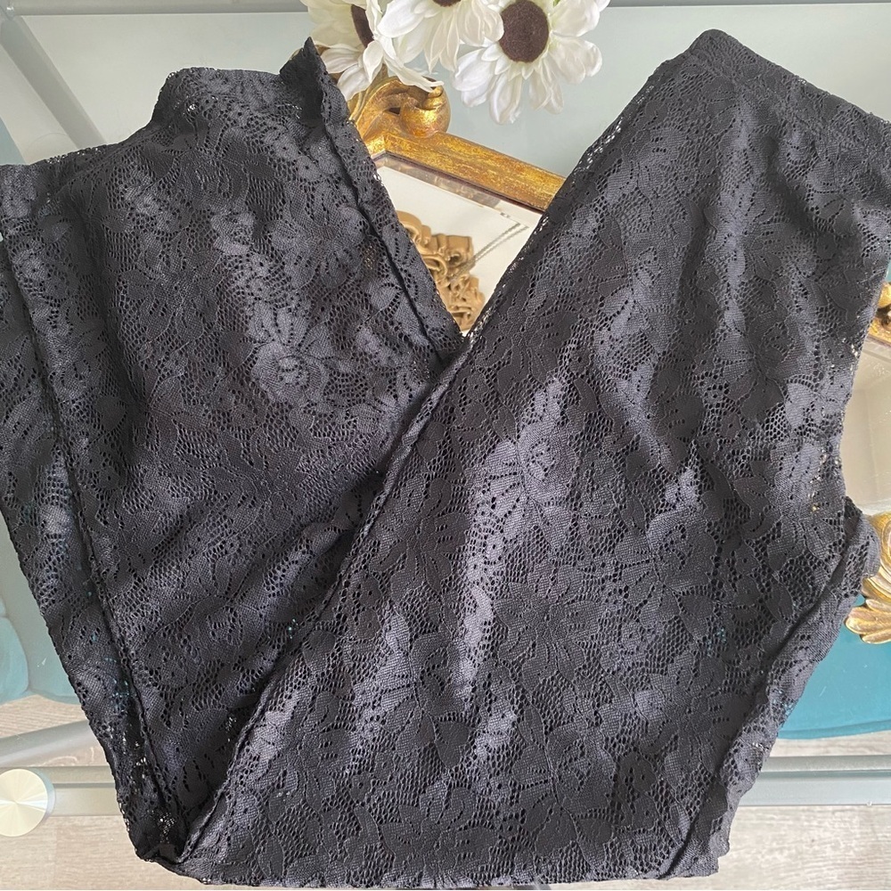 BLACK LACE PANTS - Picture 2 of 8